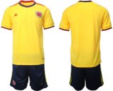 2022 World Cup Colombia team yellow black soccer jersey home