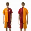 2015-2016 Galatasaray club red yellow soccer jersey home