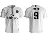 2018-2019 Paris saint germain Jordan #9 CAVANI thailand version white soccer jersey away