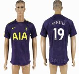 2017-2018 Tottenham Hotspur Thailand version #19 DEMBELE blue soccer jersey away