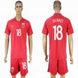 2016-2017 Norway team SELNAES #18 red soccer jerseys home