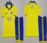 2022-2023 Boca juniors club yellow kid soccer jerseys away