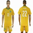 2016-2017 Ivory team BAMBA #22 yellow soccer jersey home