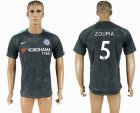 2017-2017 Chelsea #5 ZOUMA thailand version black soccer jersey away