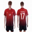 2016 Turkey team YILMAZ #17 red soccer jersey home