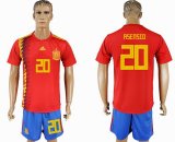 2018 World Cup Spain #20 RSENSIO red soccer jersey home