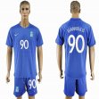 2016-2017 Greece team GIANNOULIS #90 blue soccer jersey away
