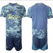 2024-2025 Ajax club blue green soccer jersey away-HQ