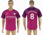 2017-2018 Manchester City #8 GUNDOGAN thailand version purple soccer jersey away