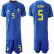 2018 World Cup Sweden #5 OLSSON blue soccer jersey away