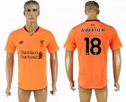 2017-2018 Liverpool #18 ALBERTO.M Thailand version orange soccer jersey away