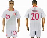 2018 world cup Poland Team #20 PISZCZEK white soccer jersey home