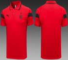 2023-2024 AC Milan Club red polo soccer shirts C995