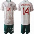 2022 World Cup Mexico Team #14 CHICHARITO white red green soccer jerseys away