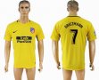 2017-2018 Atletico Madrid #7 GRIEZMANN thailand version yellow soccer jersey away