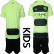 2022-2023 Manchester City club green blue kid soccer jerseys away