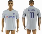 2017-2018 Chelsea #11 DROGBA Thailand Version gray soccer jersey away