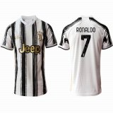 2020-2021 Juventus FC #7 RONALDO white black women soccer jerseys home