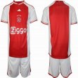 2023-2024 Ajax club red white soccer jerseys home