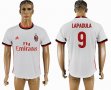 2017-2018 AC Milan #9 LAPADULA thailand version white soccer jersey away