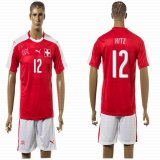 2015-2016 Switzerland national team HITZ #12 jerseys red home