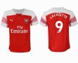 2018-2019 Arsenal thailand version #9 LACAZETTE white red soccer jersey home