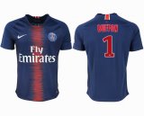 2018-2019 Paris saint germain Thailand version #1 BUFFON blue soccer jersey home