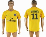 2017-2018 Juventus FC #11 DI MARIA thailand version Yellow soccer jersey away