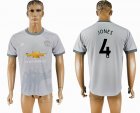 2017-2018 Manchester united JONES #4 thailand version gray soccer jersey away