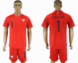 2018 World cup Poland #1 SZCZESNY red goalkeeper soccer jersey