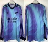 2024-2025 Arsenal Club thailand version skyblue purple long sleeves soccer jerseys away