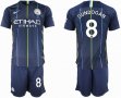 2018-2019 Manchester City club #8 GUNDOGAN blue soccer jersey away