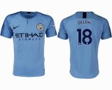 2018-2019 Manchester City club thailand version #18 DELPH skyblue soccer jerseys home