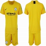 2018-2019 Manchester City FC Yellow goalkeeper soccer jerseys