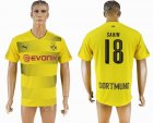 2017-2018 Dortmund thailand version #18 SAHIN yellow soccer jersey home