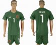 2018 World Cup Spain #1 DE GEA Military green goalkeeper soccer jersey