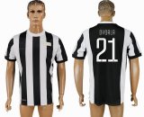 2017-2018 Juventus #21 DYBALA Thailand version white black soccer jersey