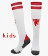 2024 Manchester United club white red kid soccer socks home