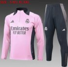 2024-2025 Real Madrid club pink gray soccer uniforms with Long Trousers B946