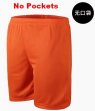 blank orange soccer shorts No Pockets