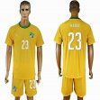 2016-2017 Ivory team MANDE #23 yellow soccer jersey home