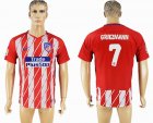 2017-2018 Atletico Madrid thailand version #7 Griezmann red white soccer jersey home