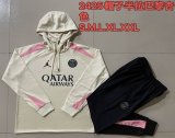 2024-2025 Paris Saint-Germain club beige sports Hooded Sweatshirt with Long Trousers F564