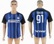 2017-2018 Inter Milan Thailand version #91 SHAQIRI blue black soccer uniforms home