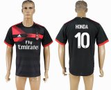 2017-2018 AC milan #10 HONDA Thailand version black soccer jersey away