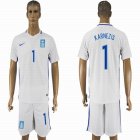 2016-2017 Greece team KARNEZIS #1 white soccer jersey home