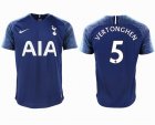 2018-2019 Tottenham Hotspur #5 VERTONGHEN thailand version blue soccer jersey away