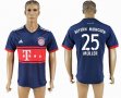 2017-2018 Bayern Munich club #25 MULLER Thailand version blue soccer jersey away