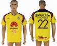 2018-2019 America club thailand version #22 P.AGUILAR yellow soccer jersey home