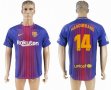 2017-2018 Barcelona club thailand version #14 MASCHERANO blue red soccer jersey home